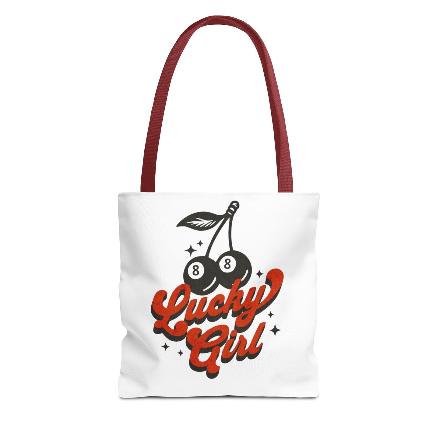 Lucky Girl Cherry Tote Bag - Cute Reusable Shopping Bag for Lucky Charms & Everyday Use