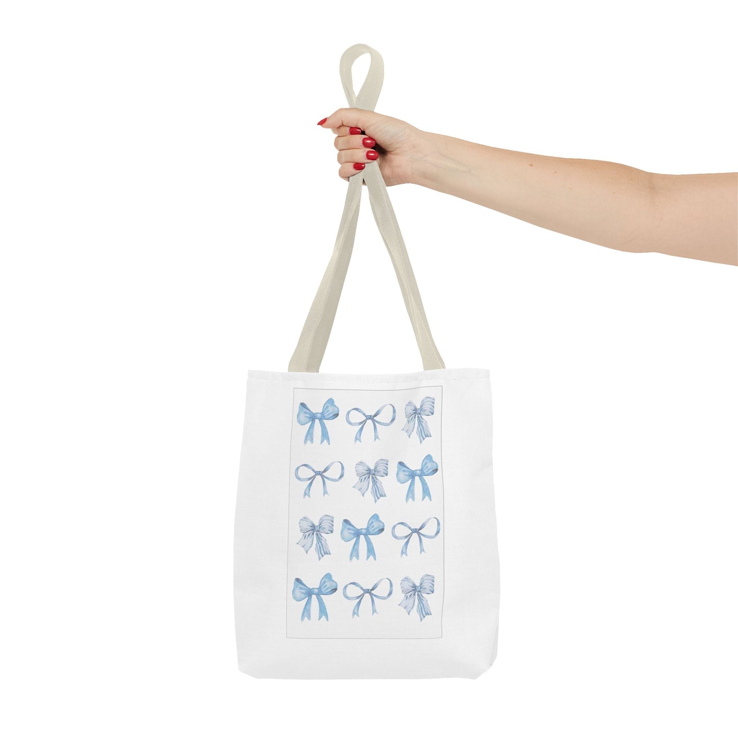 Chic Blue Bow Tote Bag - Stylish and Versatile Gift for Any Occasion