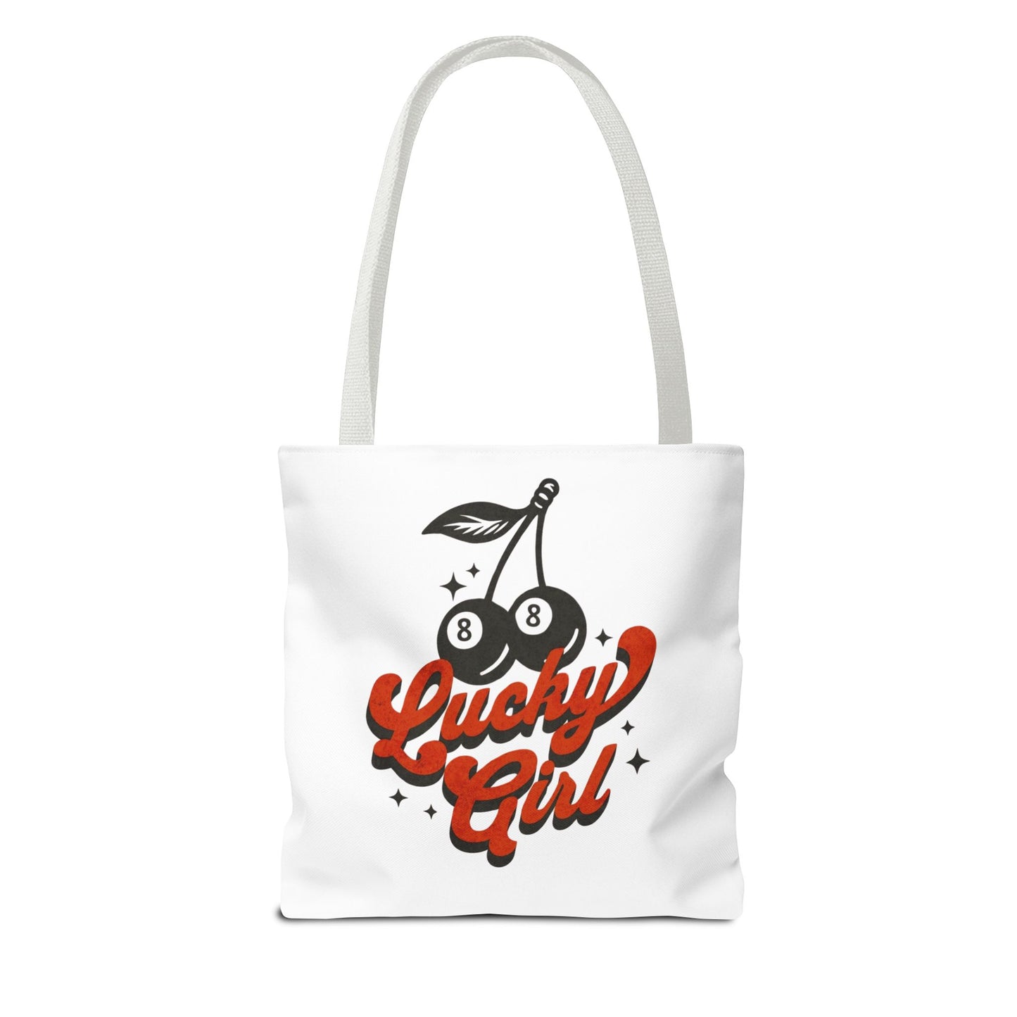 Lucky Girl Cherry Tote Bag - Cute Reusable Shopping Bag for Lucky Charms & Everyday Use