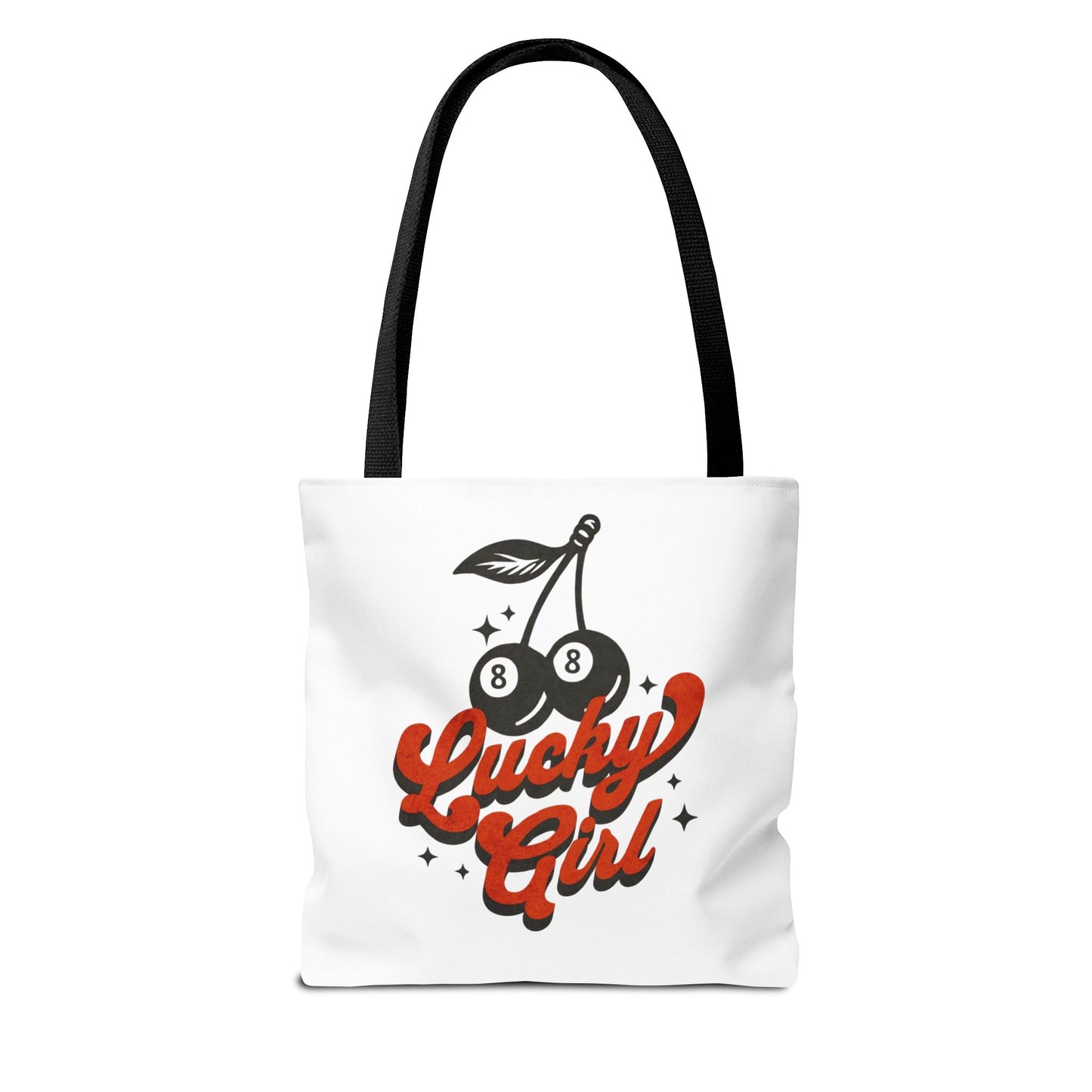 Lucky Girl Cherry Tote Bag - Cute Reusable Shopping Bag for Lucky Charms & Everyday Use