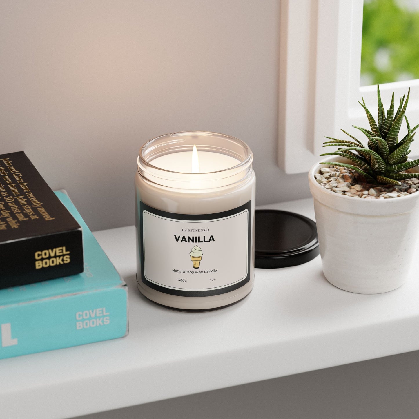 Vanilla Scented Soy Candle, 9oz