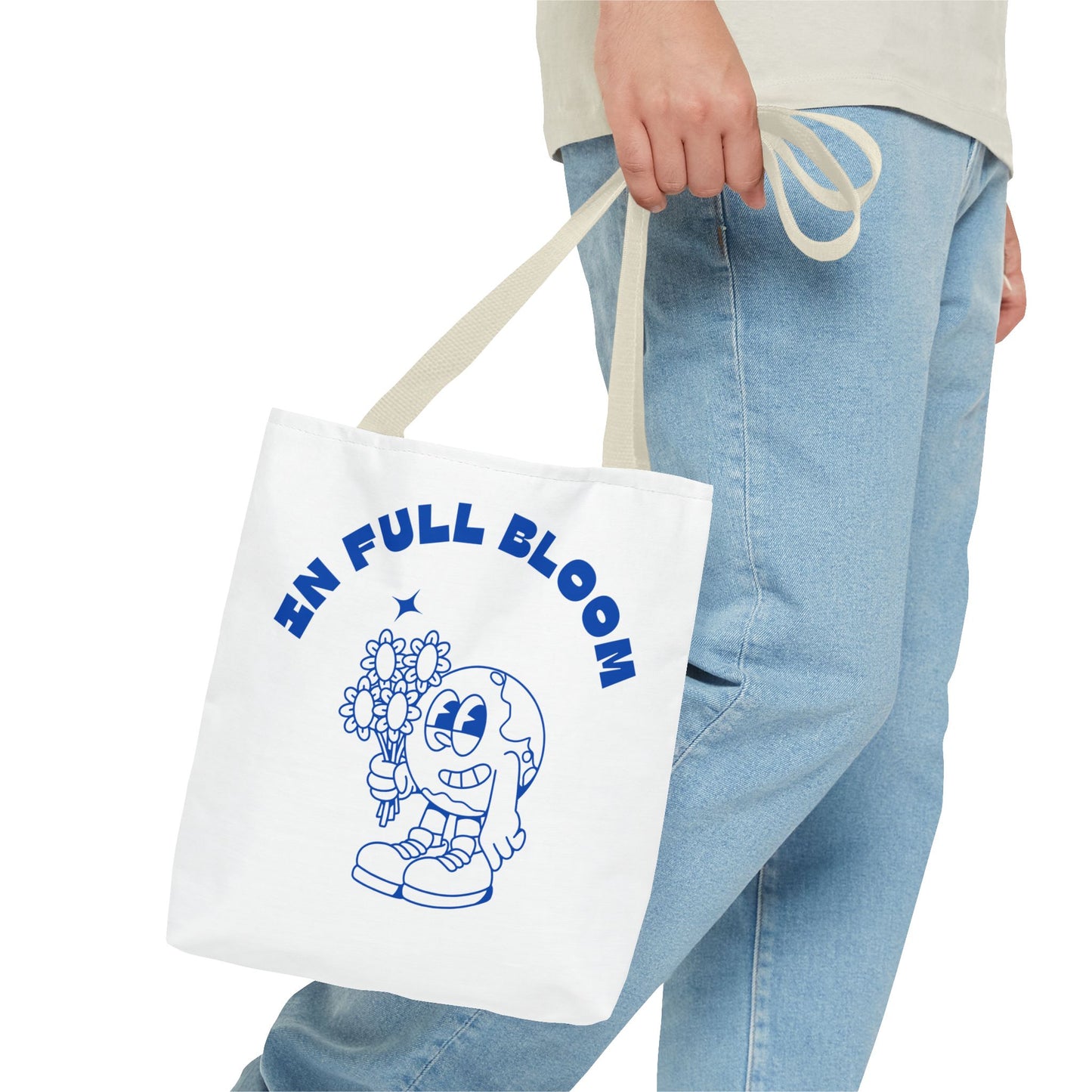 In Full Bloom Tote Bag - Cheerful Floral Design for Garden Lovers
