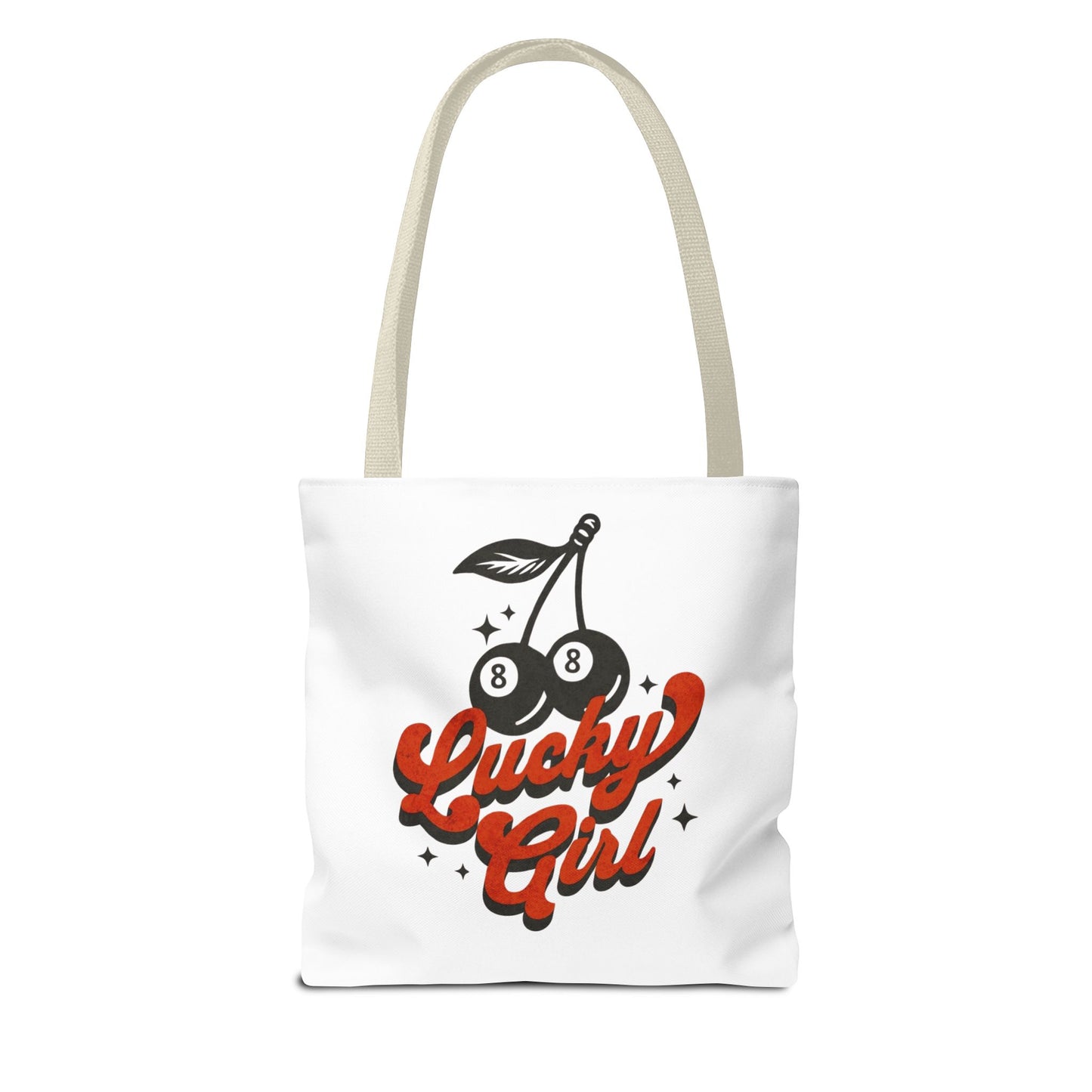 Lucky Girl Cherry Tote Bag - Cute Reusable Shopping Bag for Lucky Charms & Everyday Use