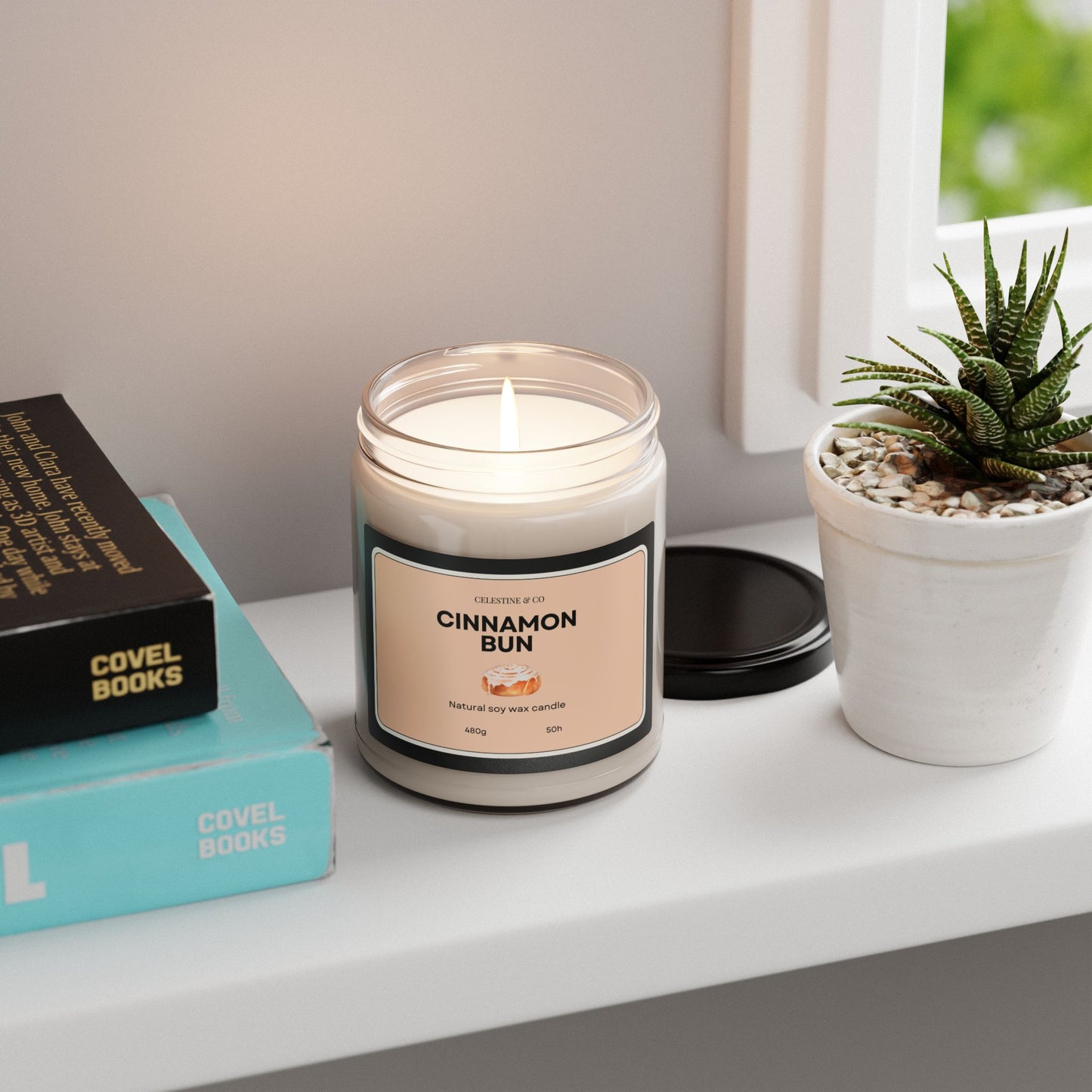 Cinnamon Bun scented Candle, 9oz
