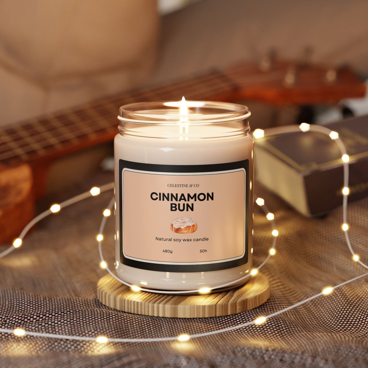 Cinnamon Bun scented Candle, 9oz