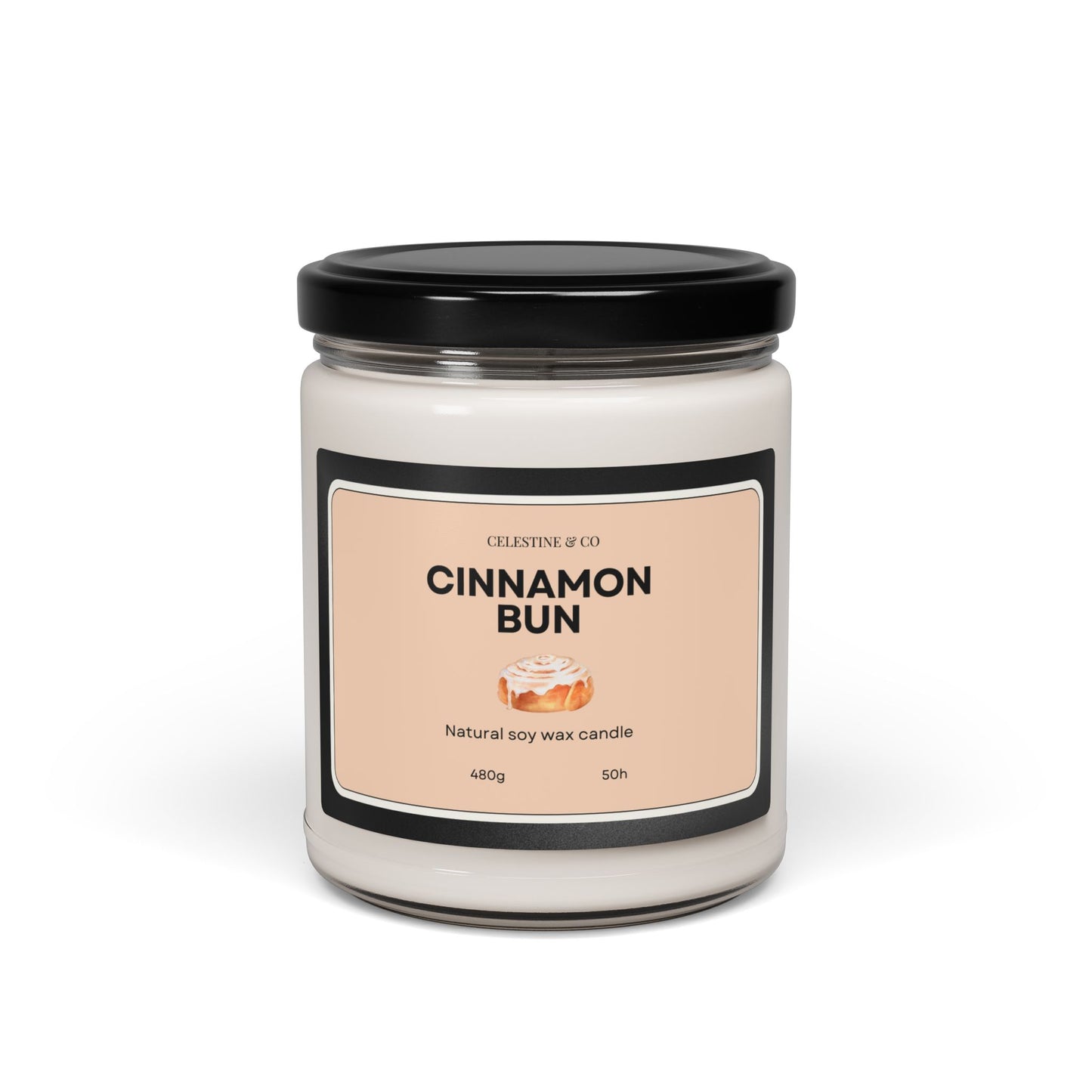 Cinnamon Bun scented Candle, 9oz
