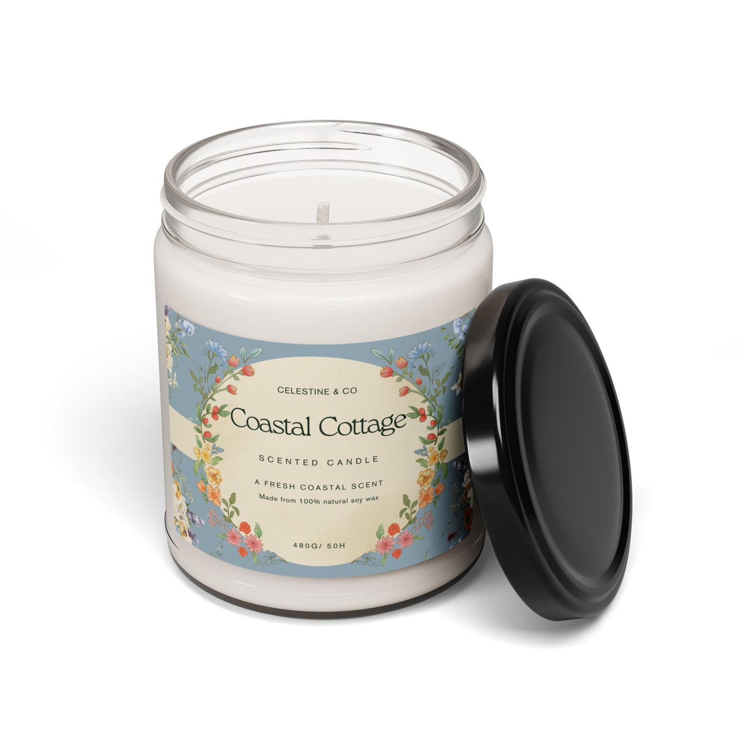 Coastal cottage scented Candle, 9oz