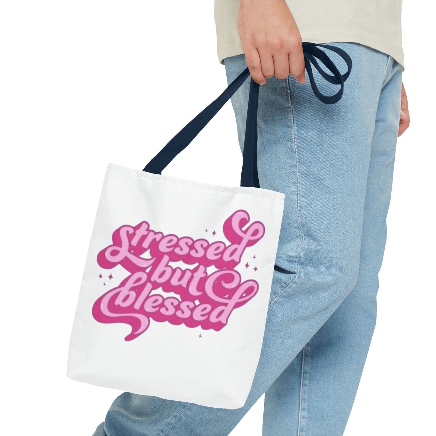 Stressed But Blessed Tote Bag - Stylish & Motivational Carry-All