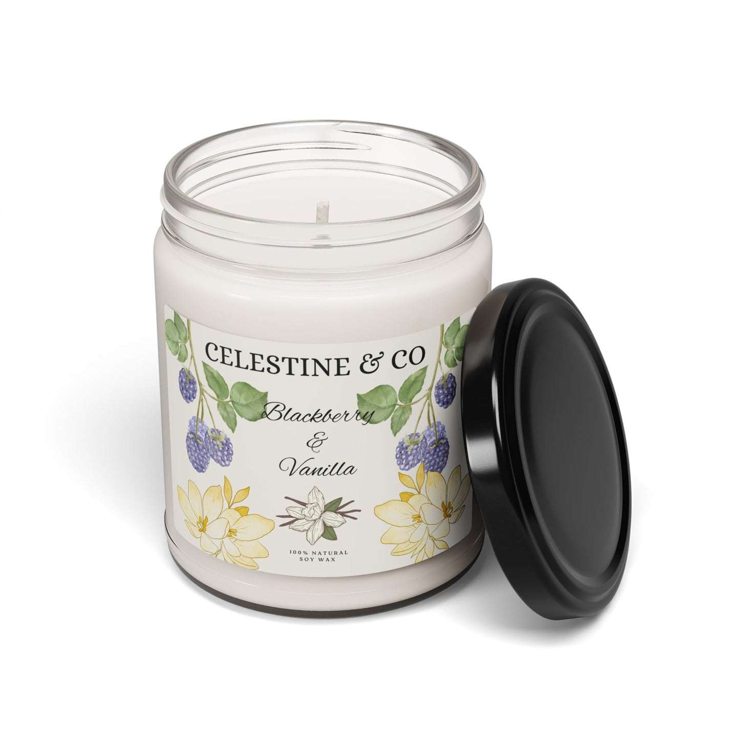 Blackberry and Vanilla scented Candle, 9oz