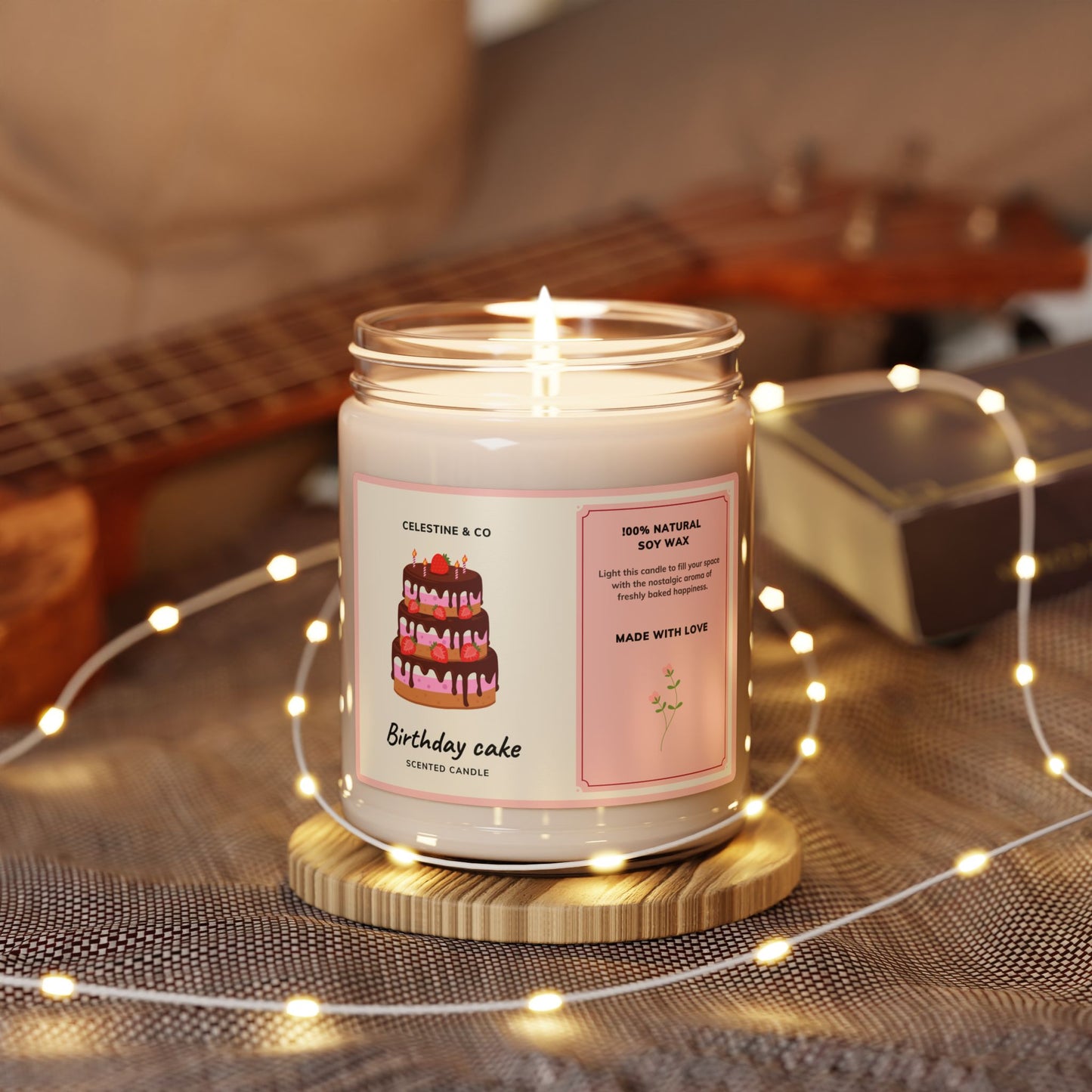 Birthday cake scented Candle, 9oz