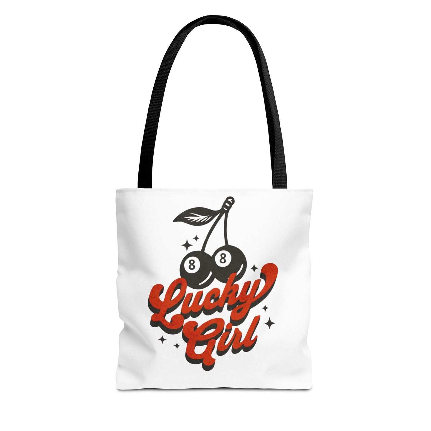 Lucky Girl Cherry Tote Bag - Cute Reusable Shopping Bag for Lucky Charms & Everyday Use