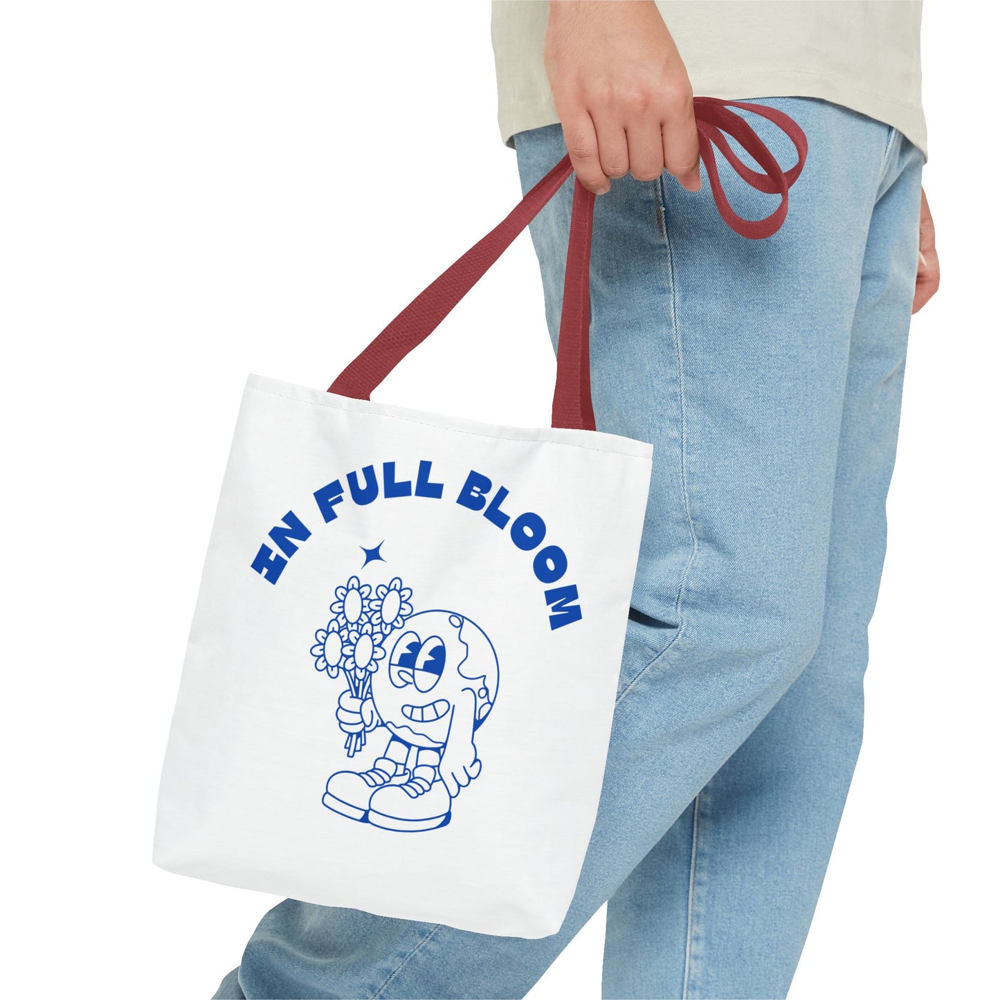 In Full Bloom Tote Bag - Cheerful Floral Design for Garden Lovers