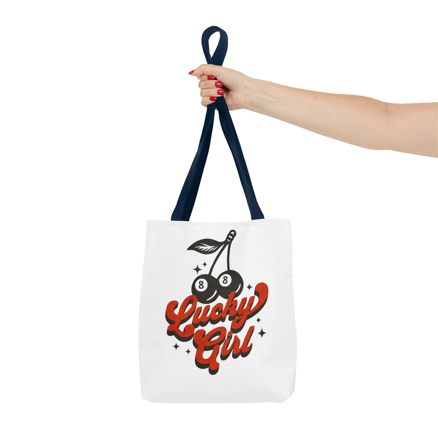 Lucky Girl Cherry Tote Bag - Cute Reusable Shopping Bag for Lucky Charms & Everyday Use