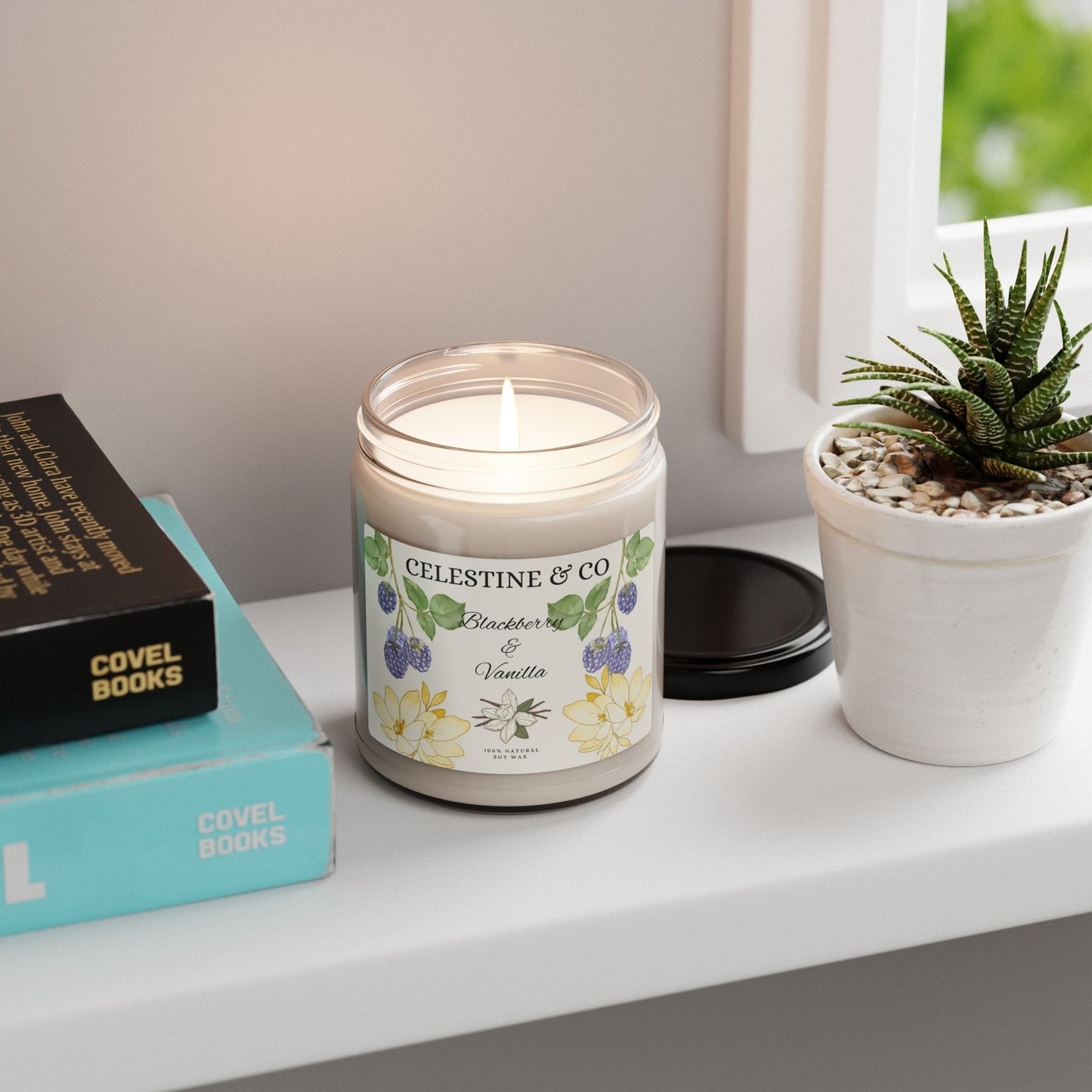Blackberry and Vanilla scented Candle, 9oz