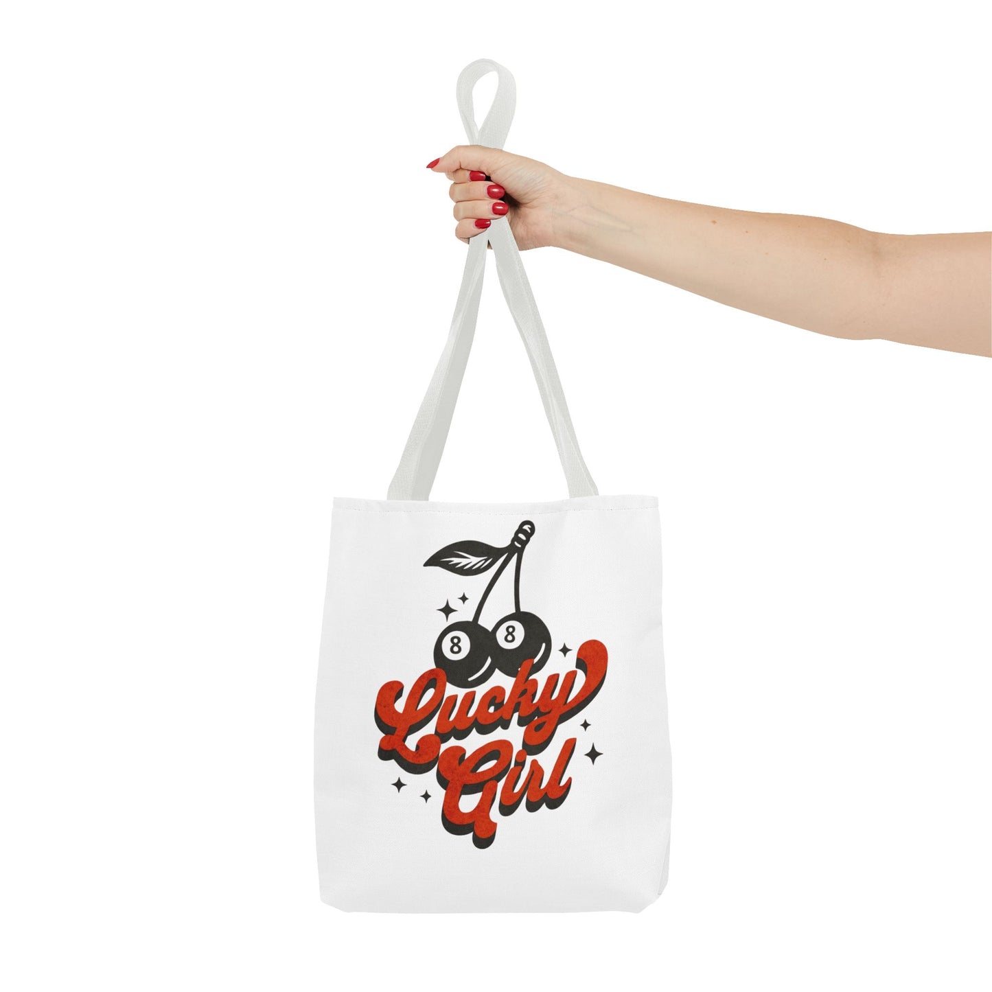 Lucky Girl Cherry Tote Bag - Cute Reusable Shopping Bag for Lucky Charms & Everyday Use