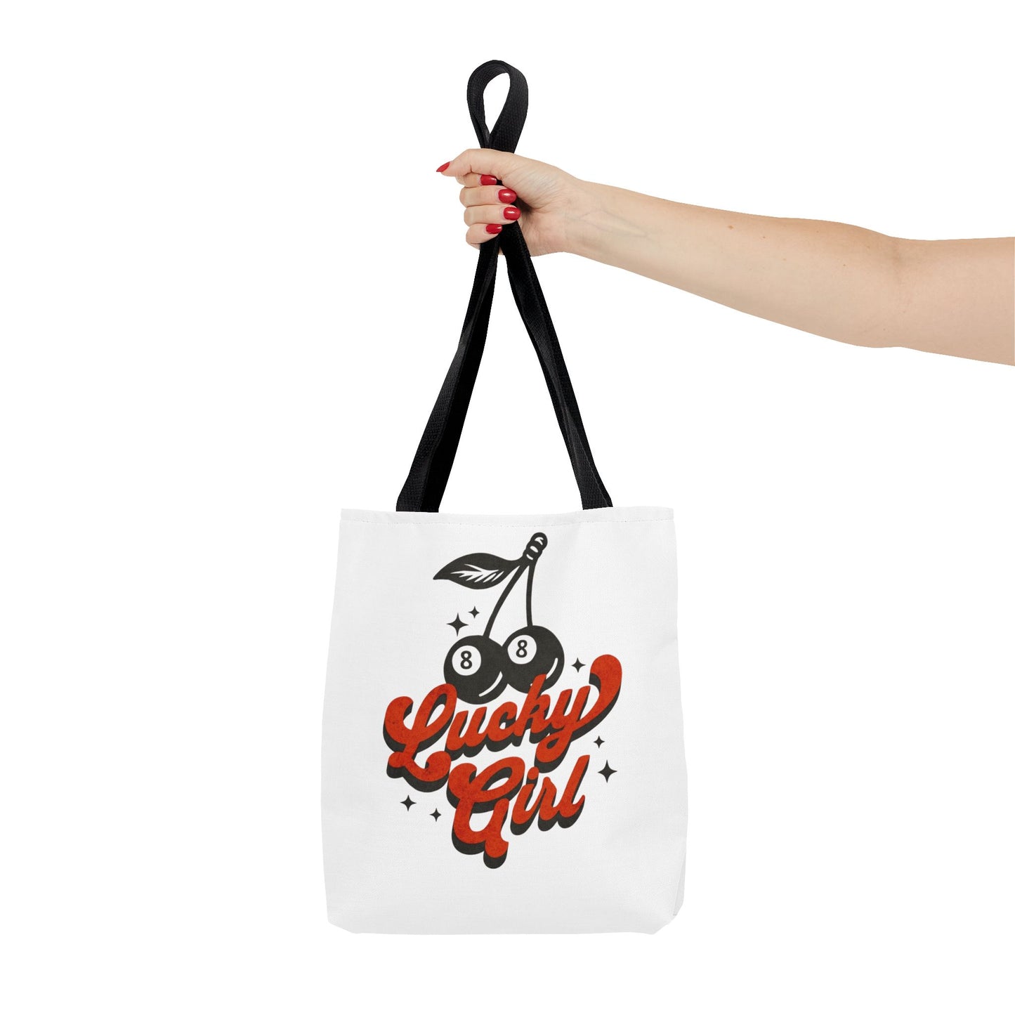 Lucky Girl Cherry Tote Bag - Cute Reusable Shopping Bag for Lucky Charms & Everyday Use