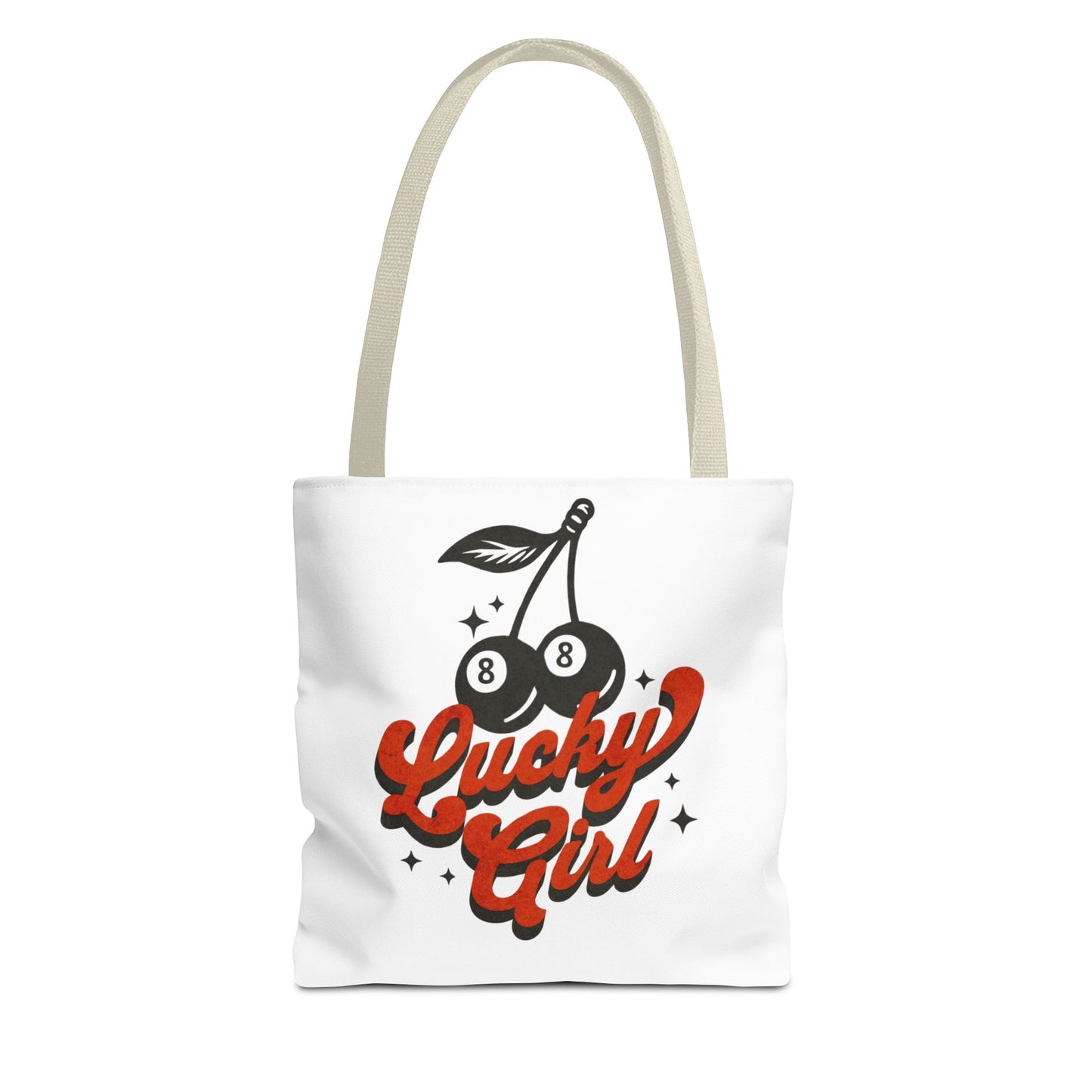 Lucky Girl Cherry Tote Bag - Cute Reusable Shopping Bag for Lucky Charms & Everyday Use
