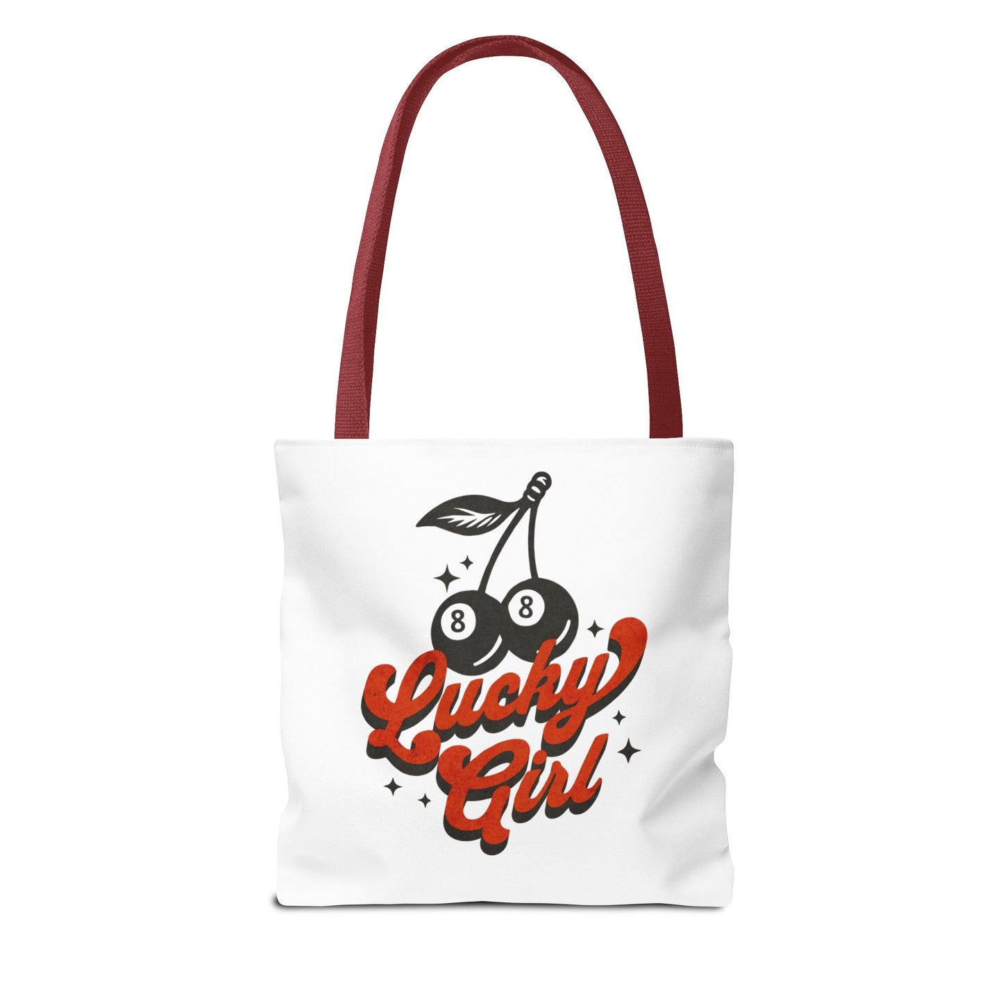 Lucky Girl Cherry Tote Bag - Cute Reusable Shopping Bag for Lucky Charms & Everyday Use