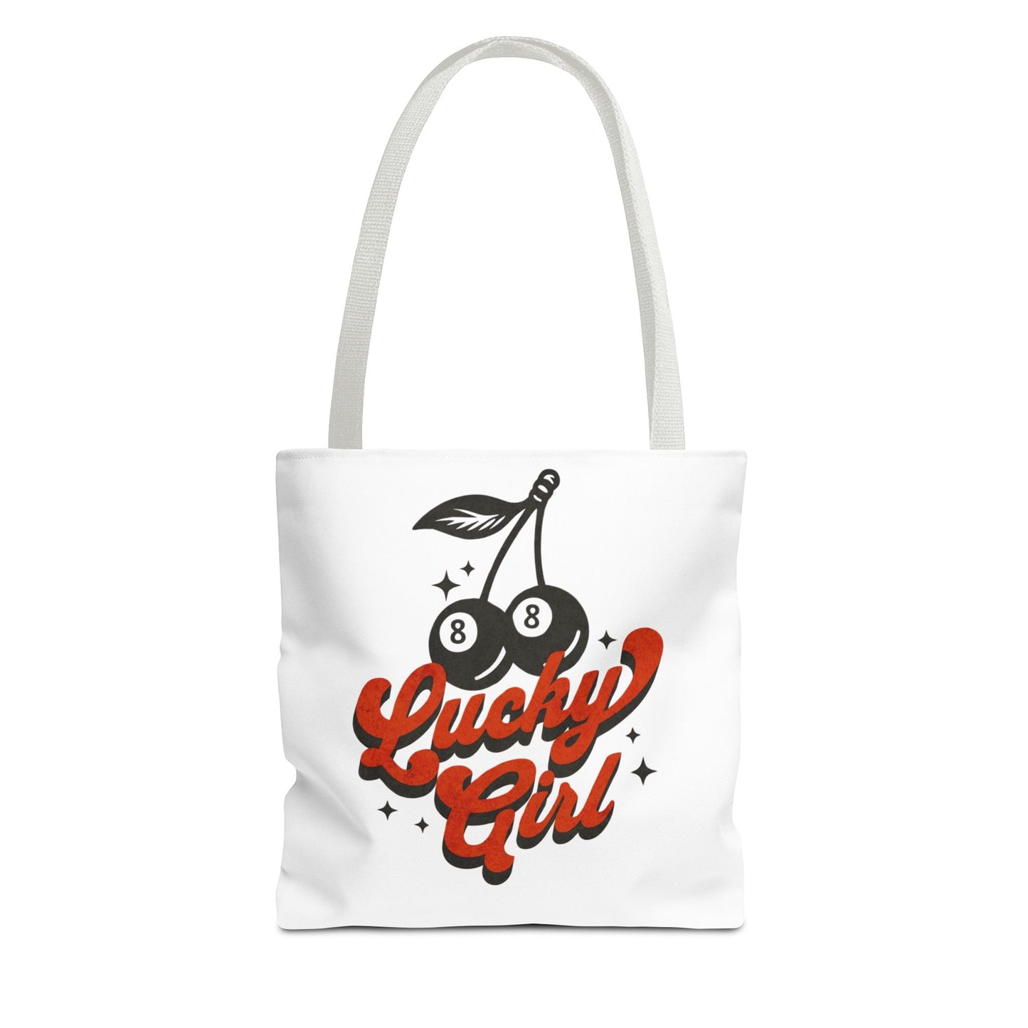 Lucky Girl Cherry Tote Bag - Cute Reusable Shopping Bag for Lucky Charms & Everyday Use