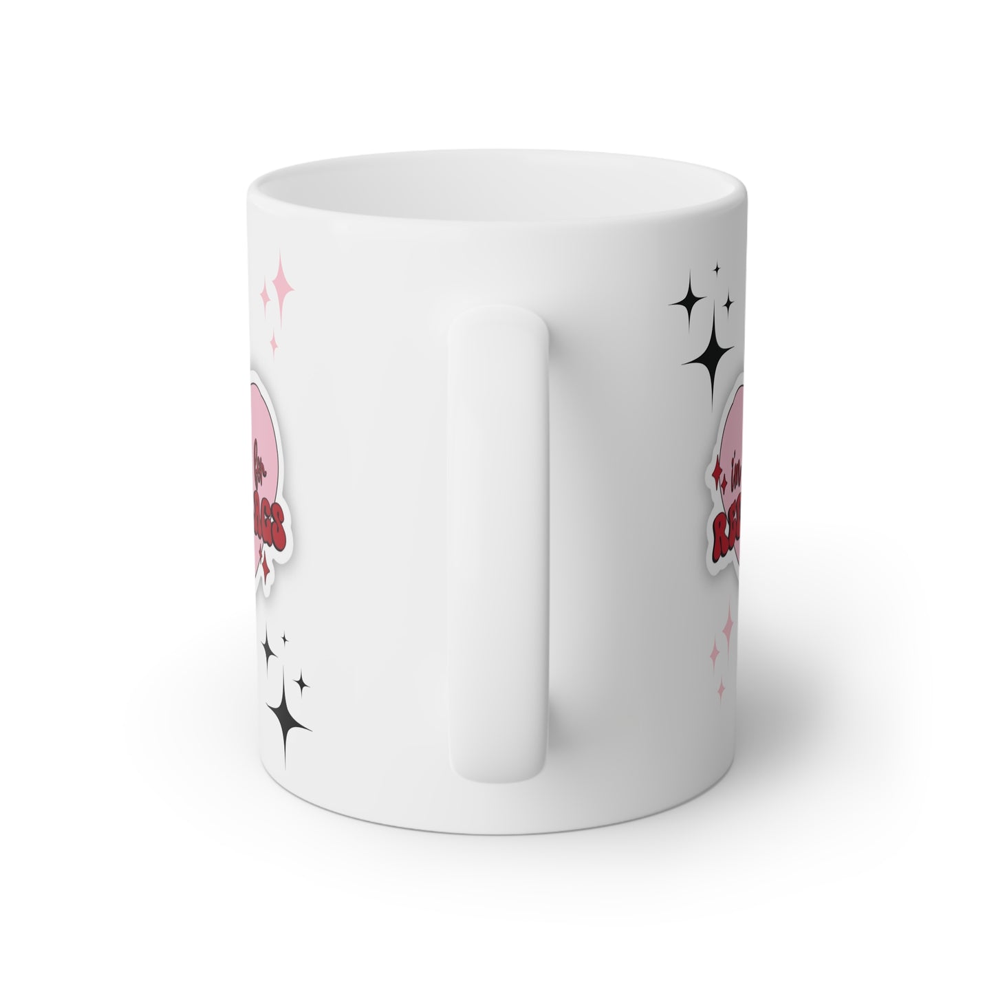 Funny "Here for Red Flags" Coffee Mug - 11oz White Ceramic Cup for Humor Lovers