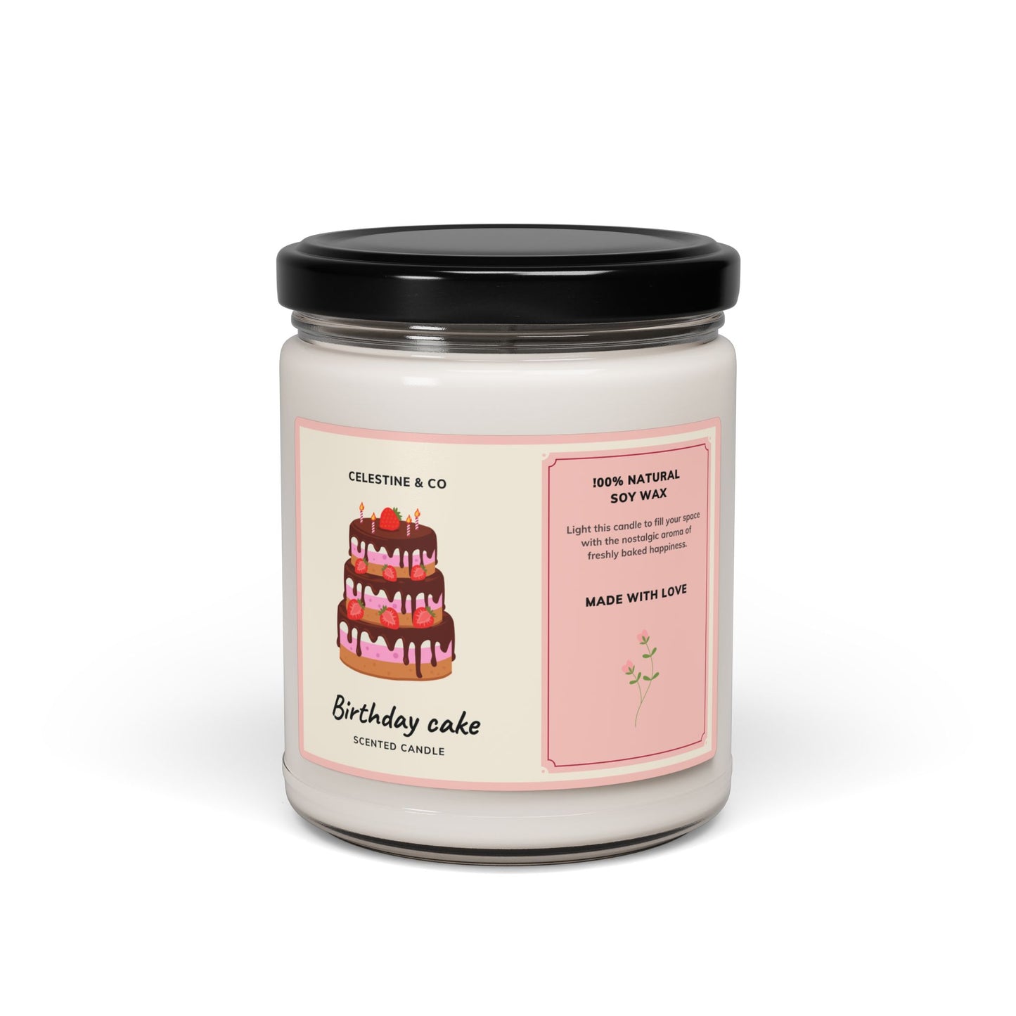 Birthday cake scented Candle, 9oz
