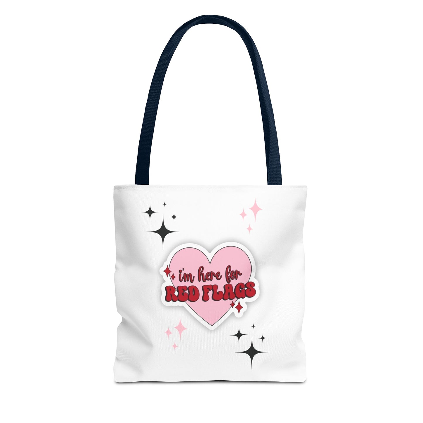 Cute 'I'm Here for Red Flags' Tote Bag - Fun & Playful Accessory