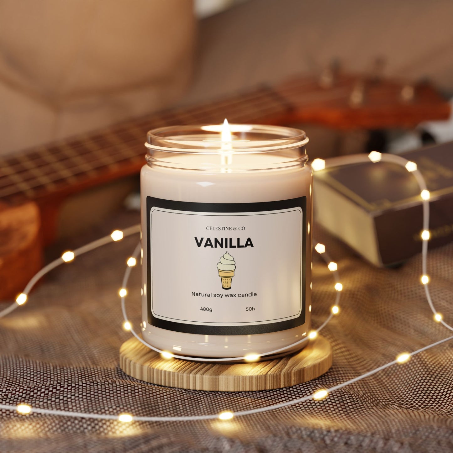 Vanilla Scented Soy Candle, 9oz