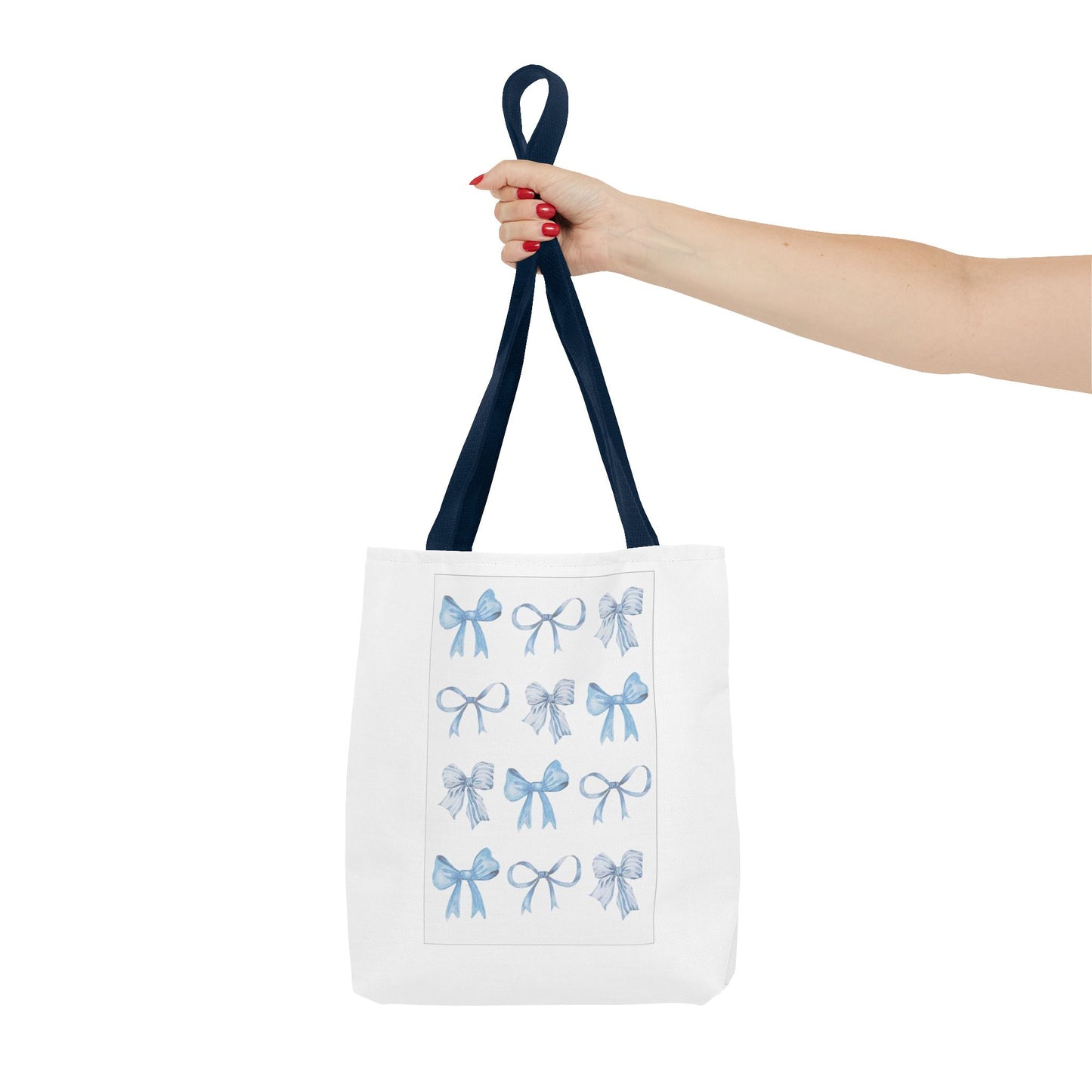 Chic Blue Bow Tote Bag - Stylish and Versatile Gift for Any Occasion