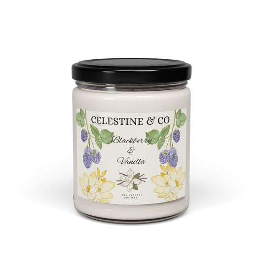 Blackberry and Vanilla scented Candle, 9oz