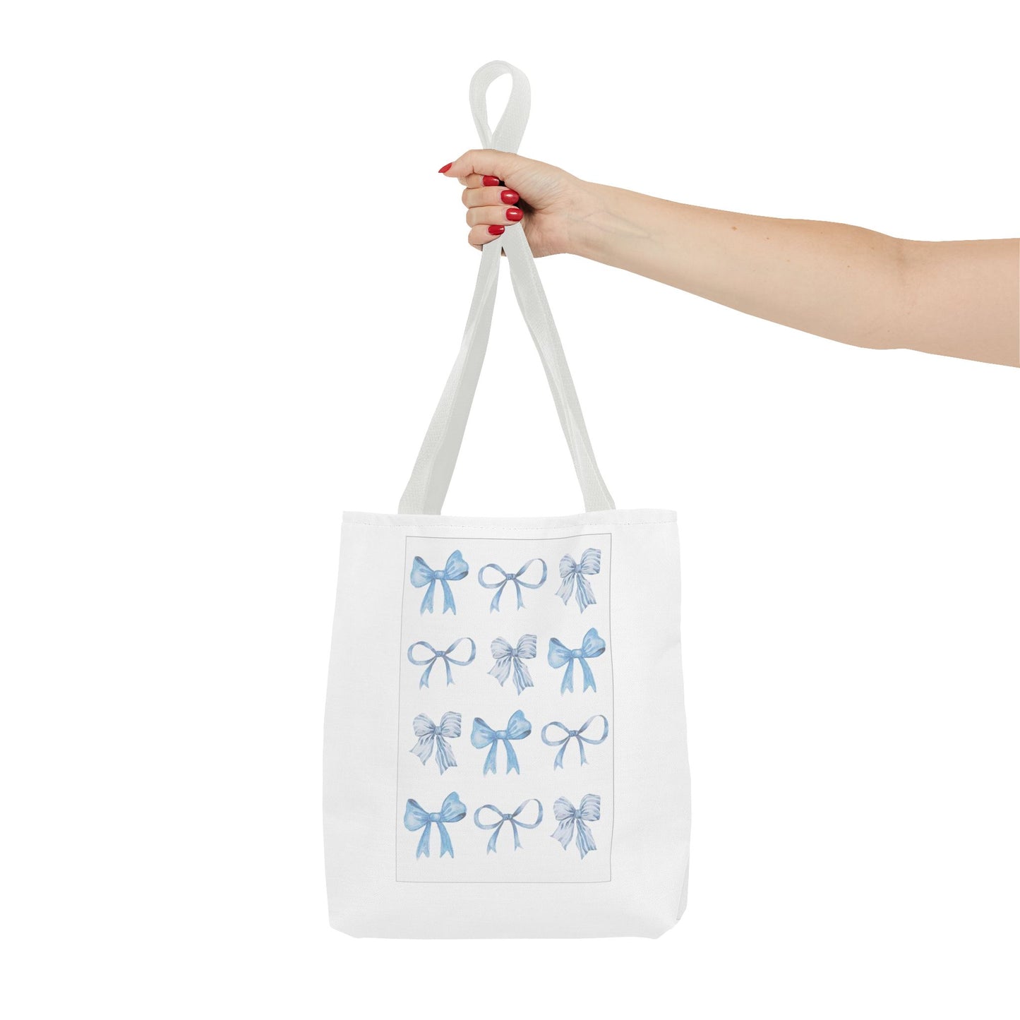 Chic Blue Bow Tote Bag - Stylish and Versatile Gift for Any Occasion